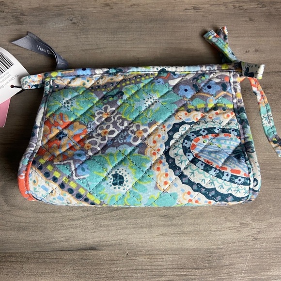 Vera Bradley Medium Tie Cosmetic Bag - Citrus Paisley - New With Tags - Picture 1 of 6